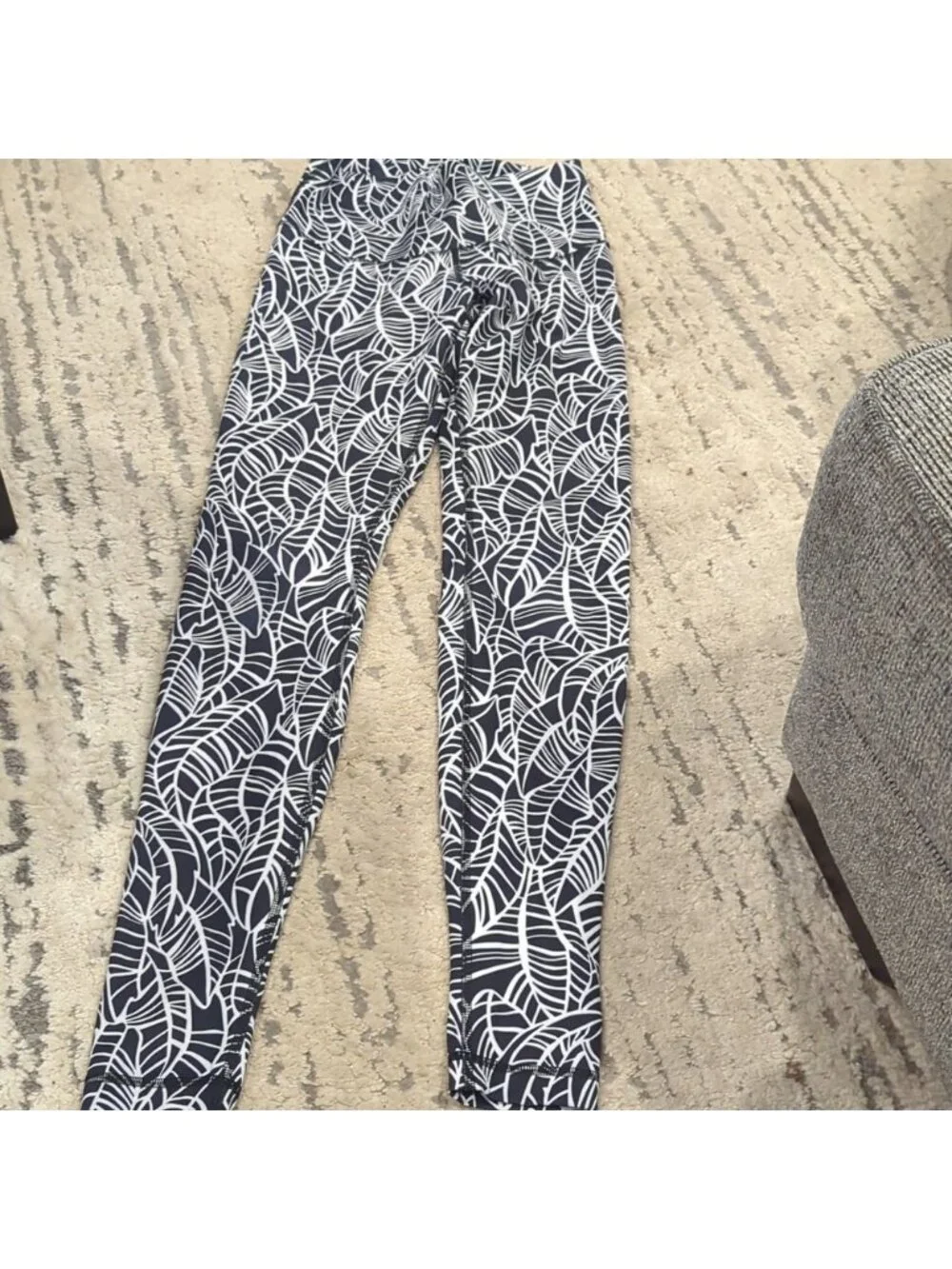 Lululemon Wunder Under Pant *Full-On Luxtreme (Roll Down)Pretty Palm Black Ang